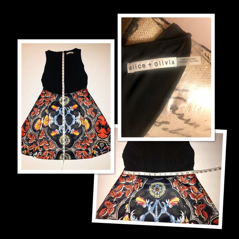 🖤Alice+Olivia Kourtney Box Pleat Dress in Baroque - Picture 6 of 9